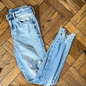& Denim super skinny high waist  ankle length size: 27